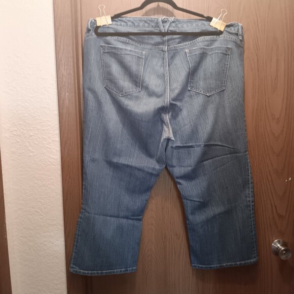 Old Navy women's plus size lot of 2 cropped capri ankle blue denim jeans sz 24 - Picture 5 of 15